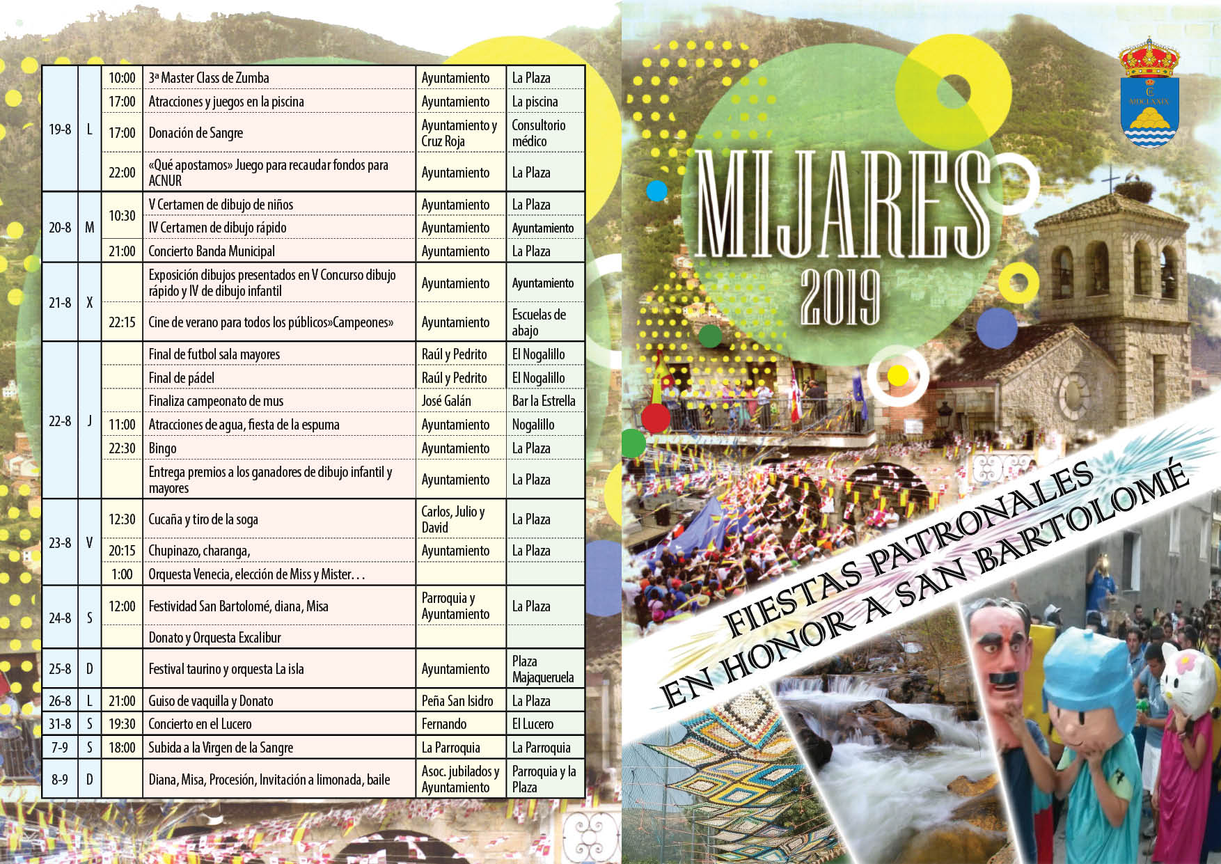 cuadro actividades – Ayuntamiento de Mijares